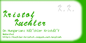 kristof kuchler business card